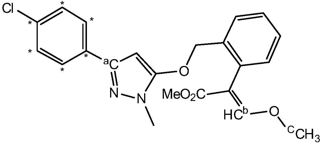 13C-labelled pyraoxystrobin and synthesis method thereof