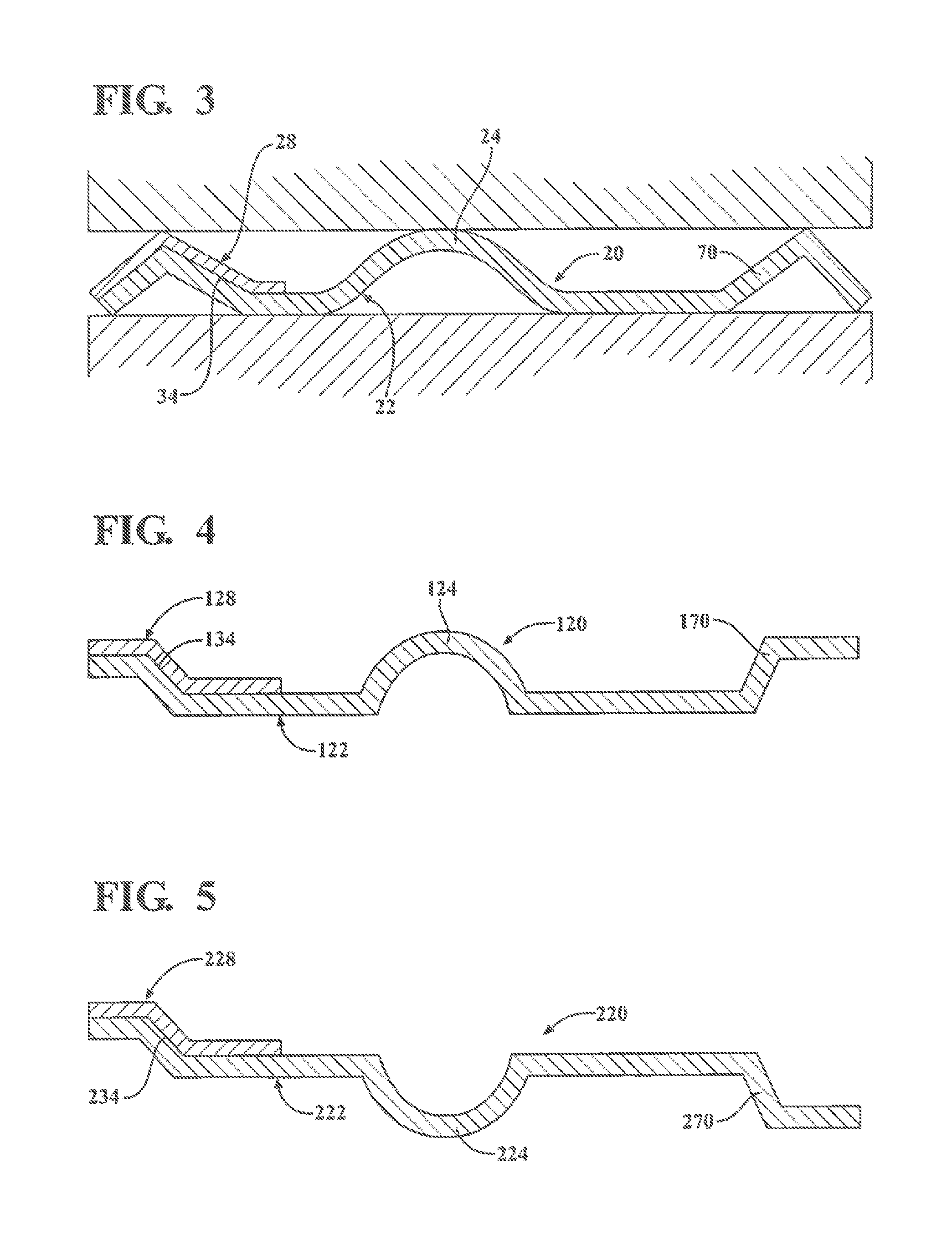 Gasket component with half-stop and method of manufacturing