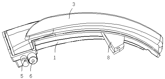 Warning method through light control based on principle of reflection