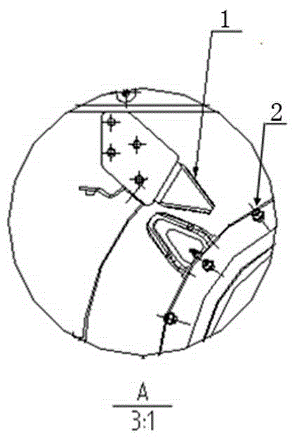 Drum mowing device of half-feed combine harvester