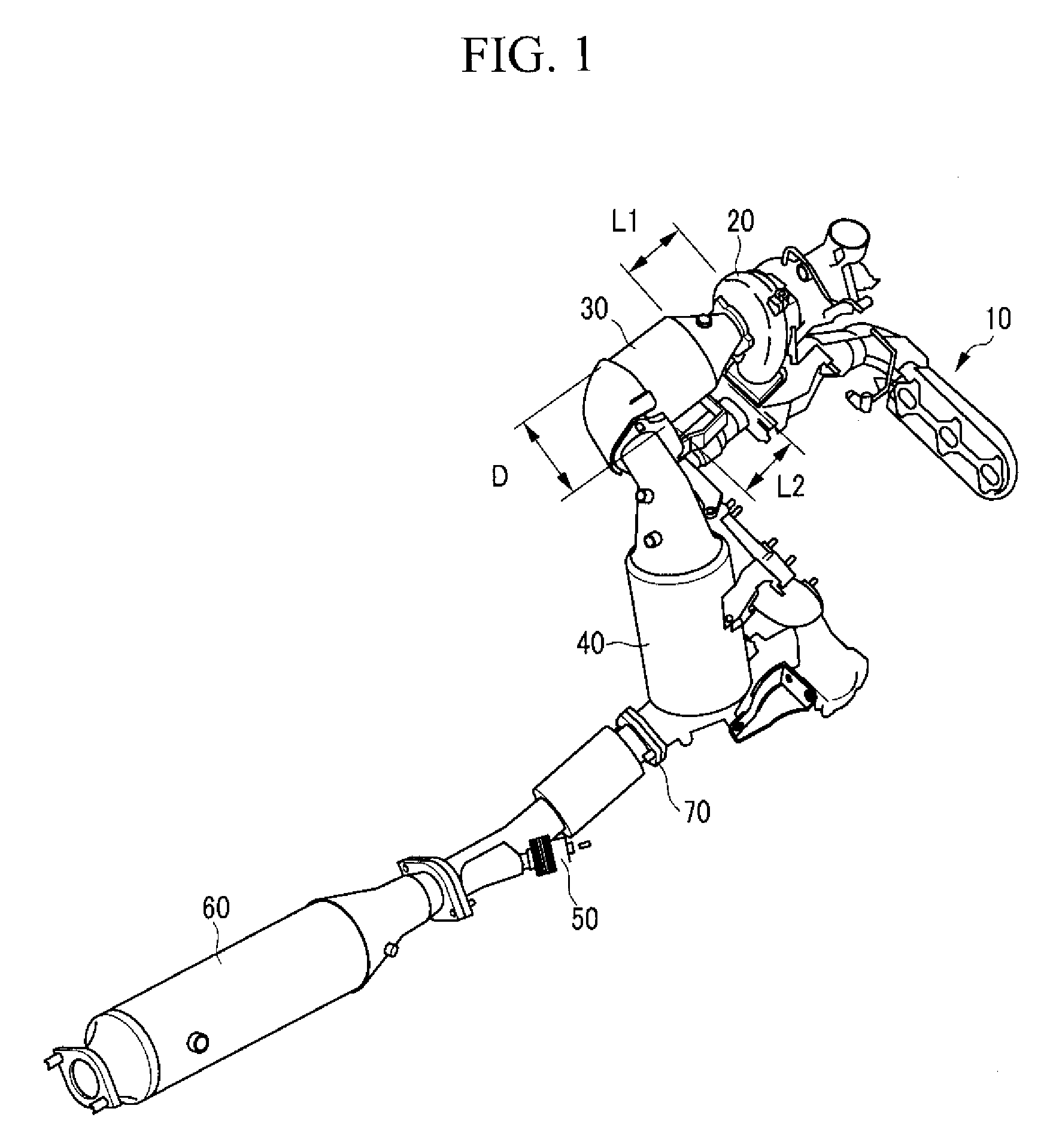 Apparatus for reducing nitrogen oxide contained in exhaust gas