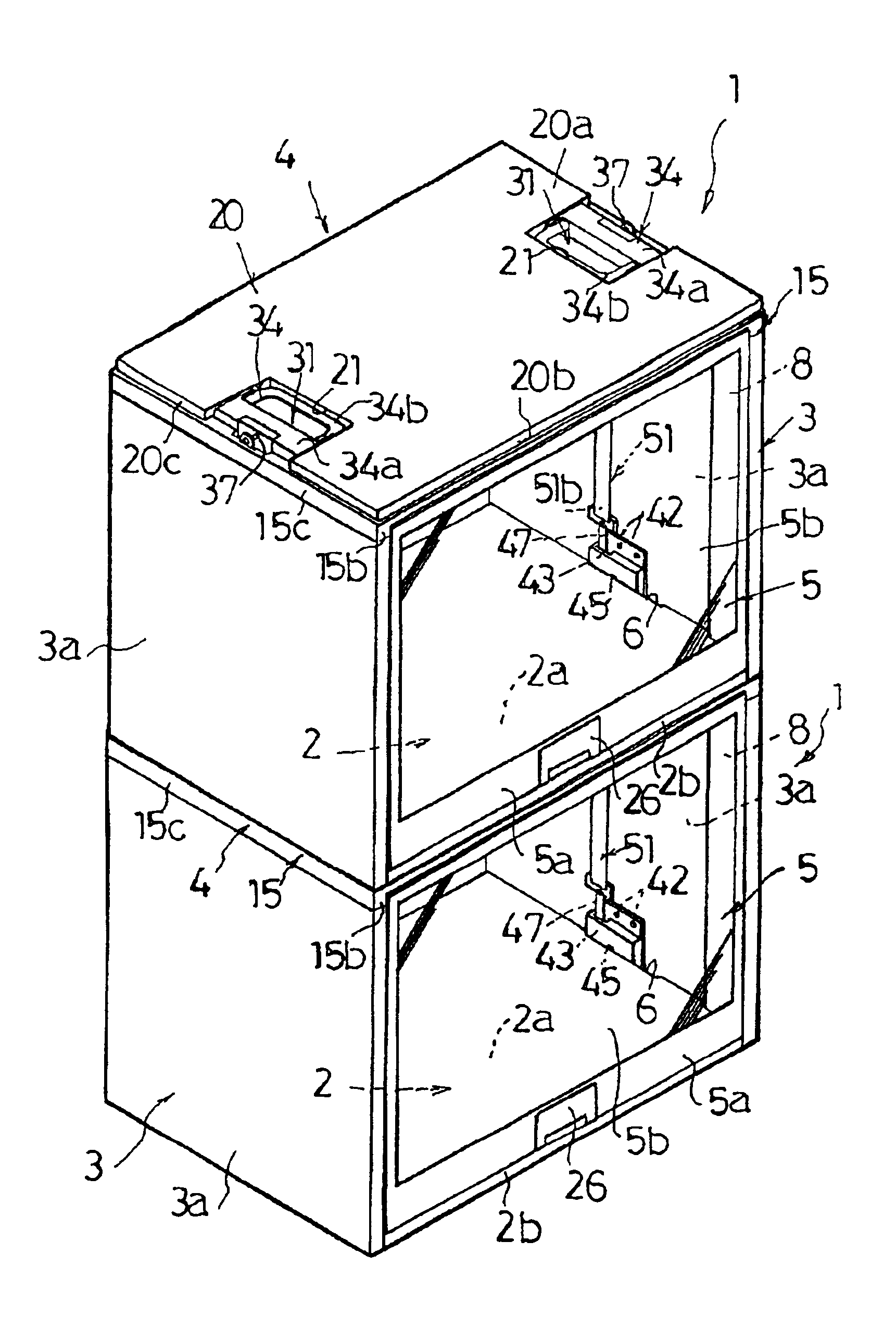 Connection structure of storage compartment