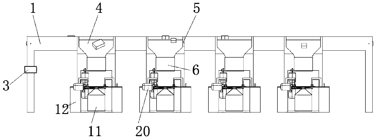 Automatic bagging and packaging device based on logistics sorting system