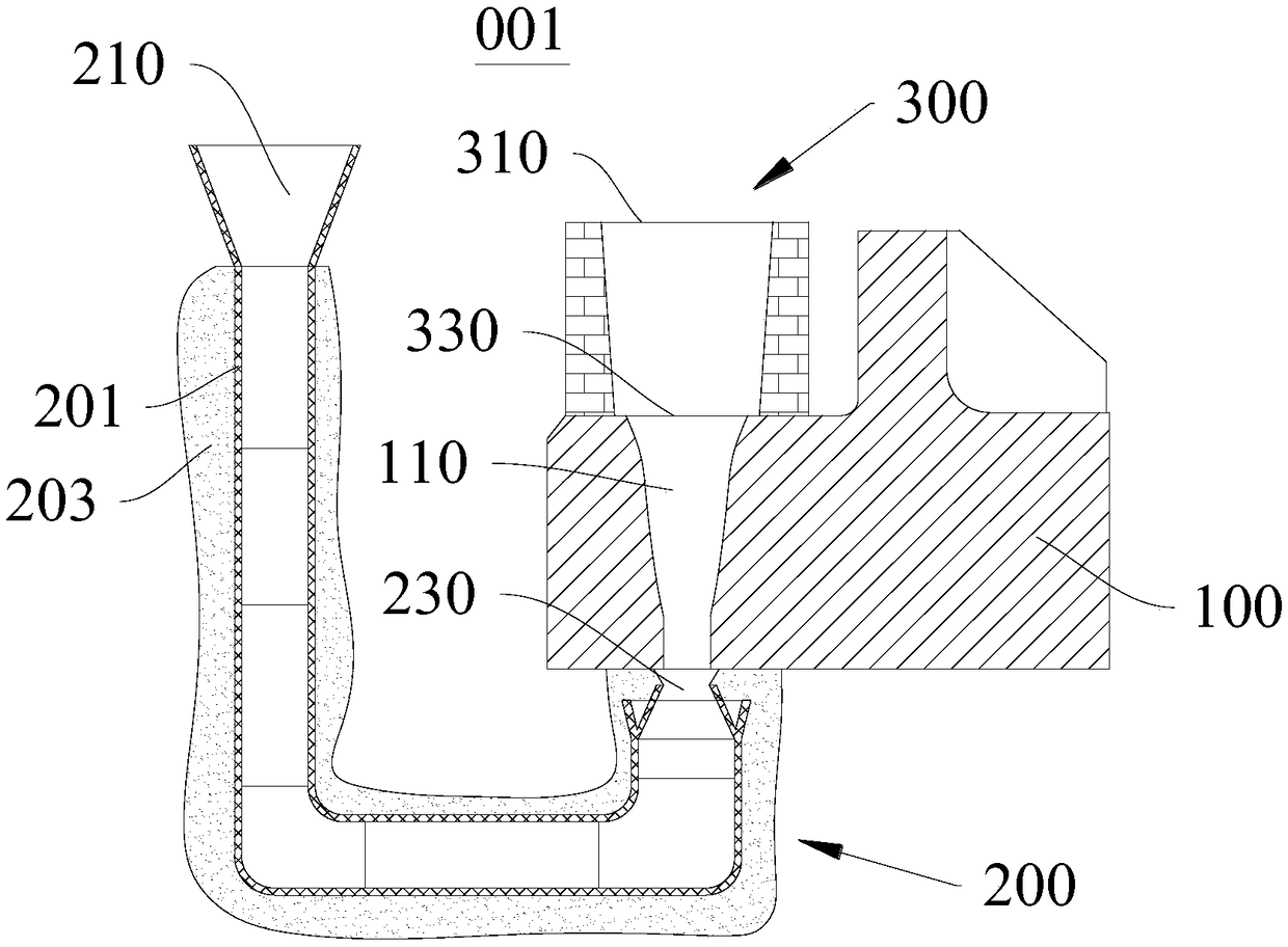 Casting burning-on device and method