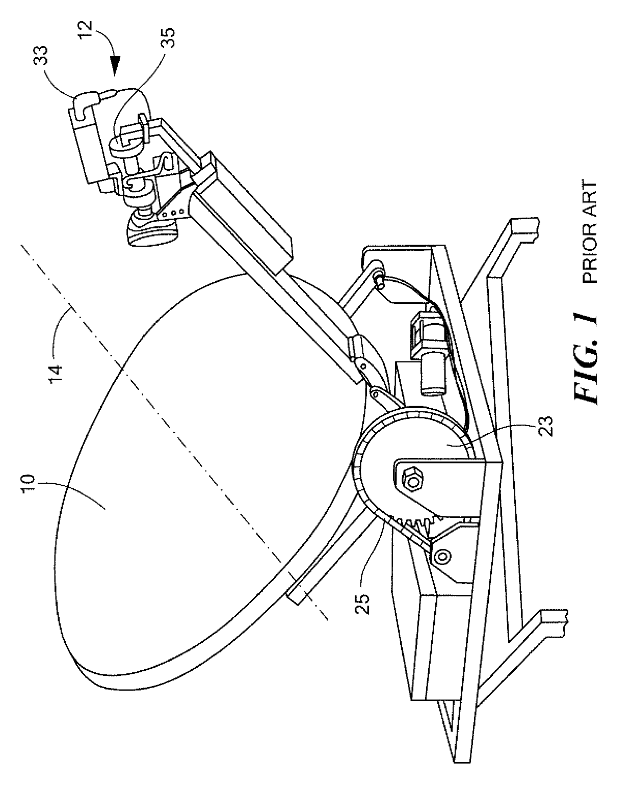 Antenna positioning system with automated skewed positioning