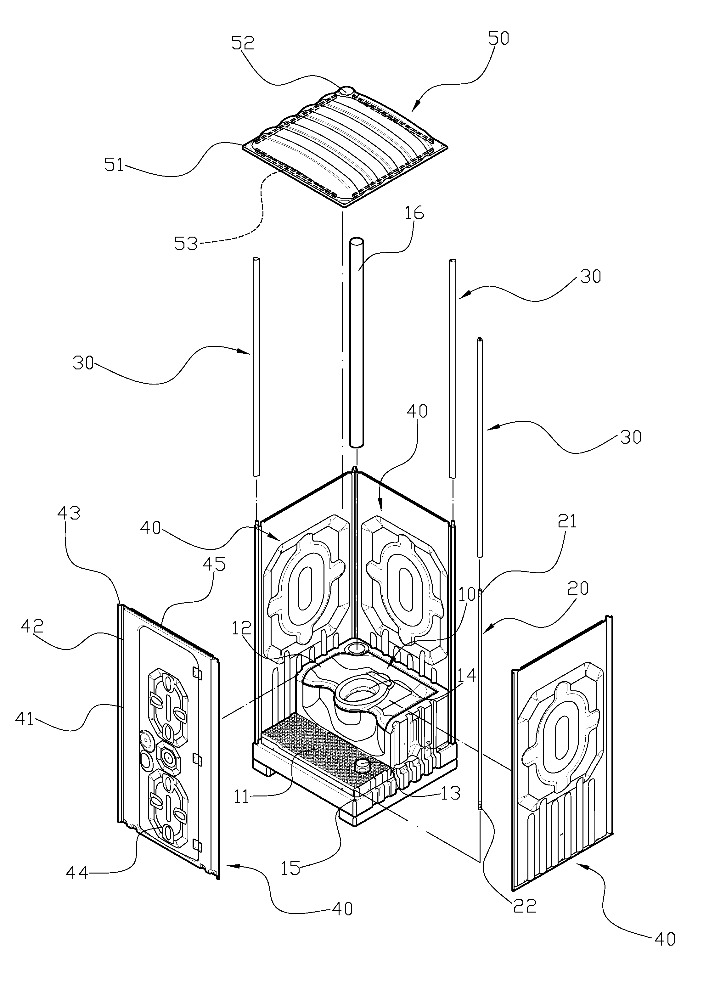 Mobile toilet structure