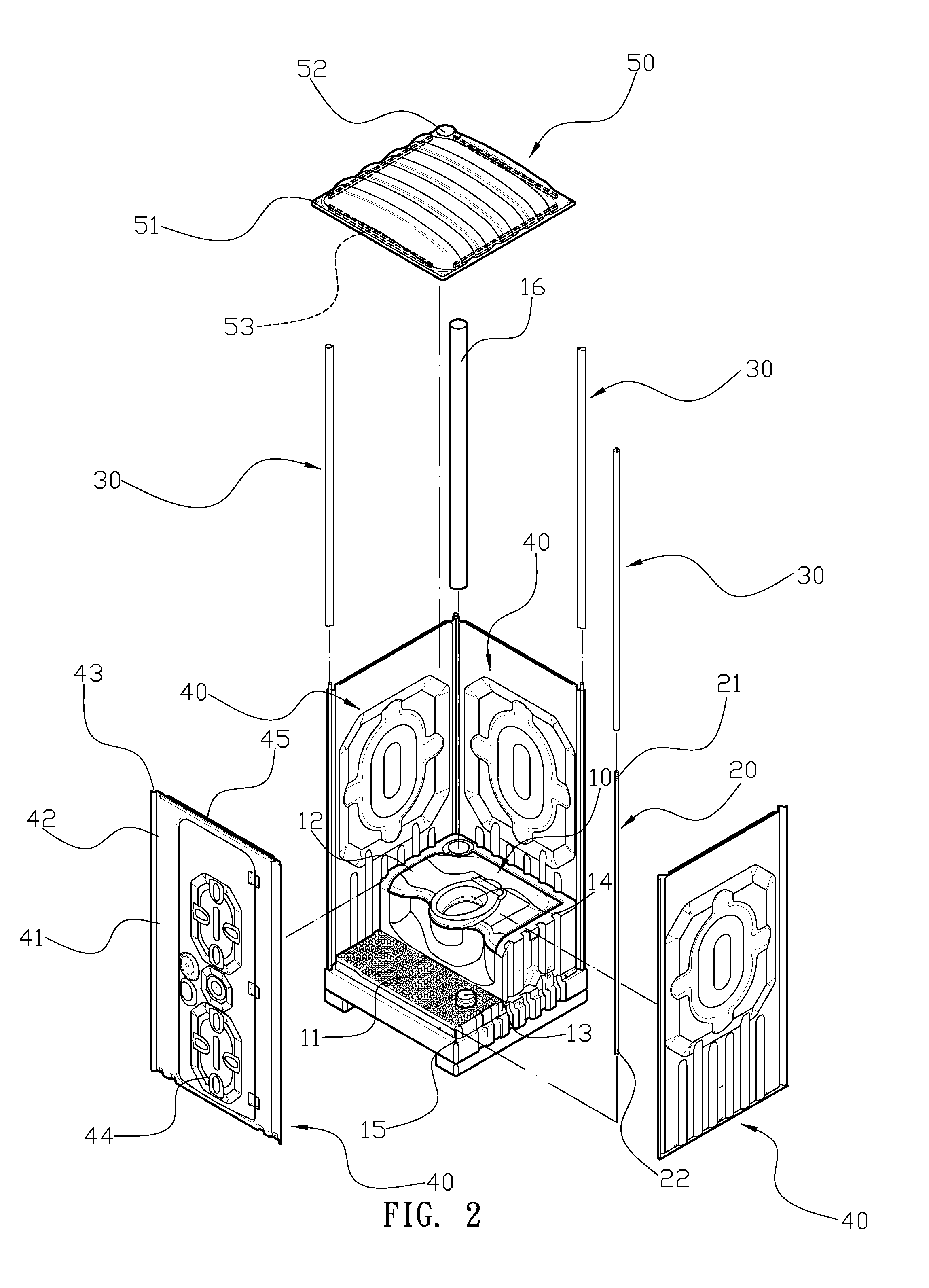 Mobile toilet structure