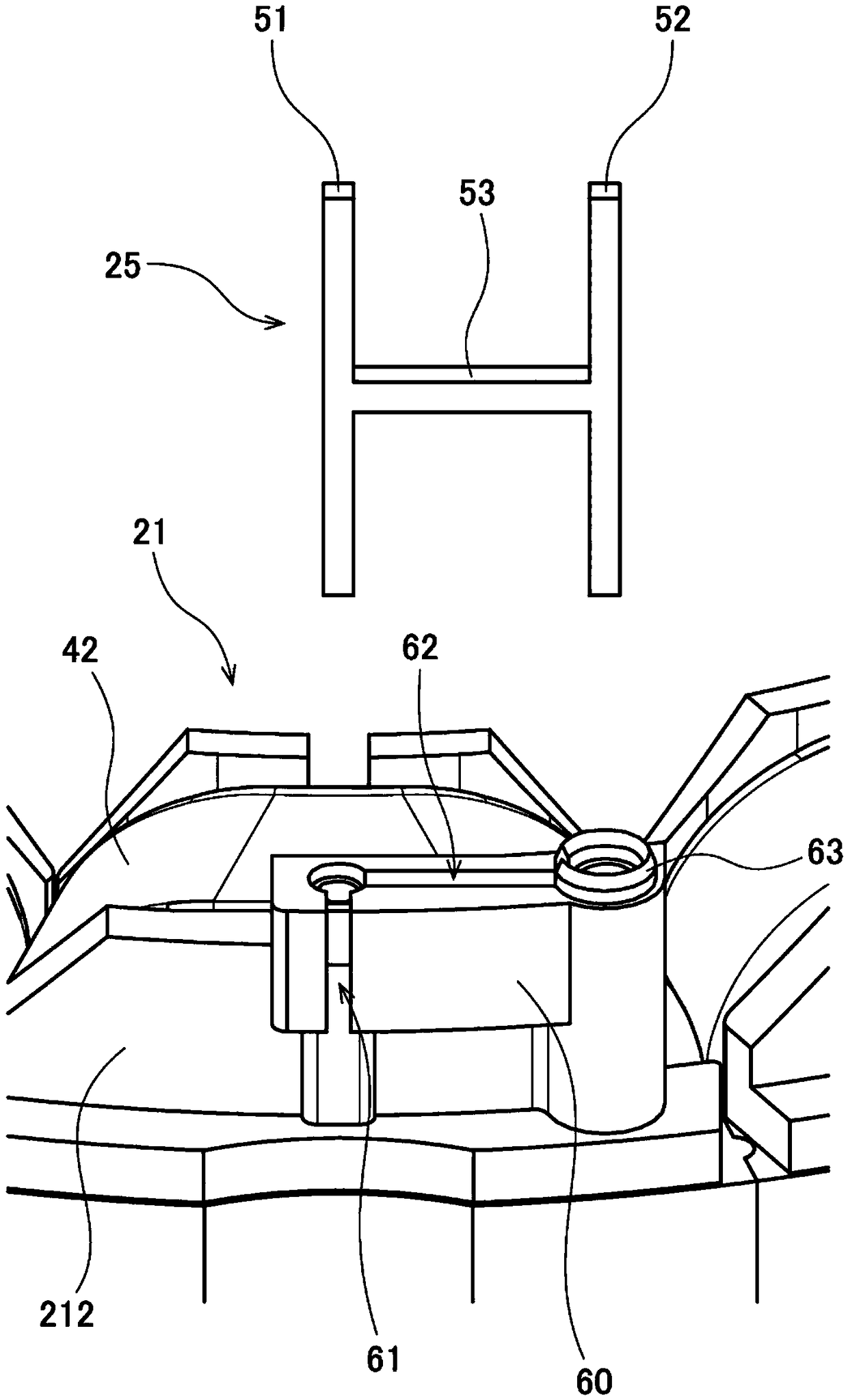 Stationary part and motor