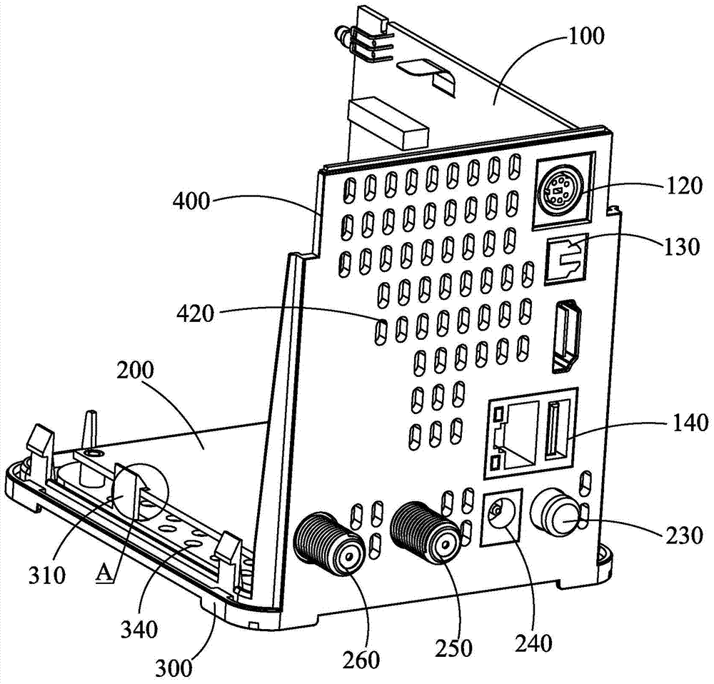 PCB fixing structure of set-top box