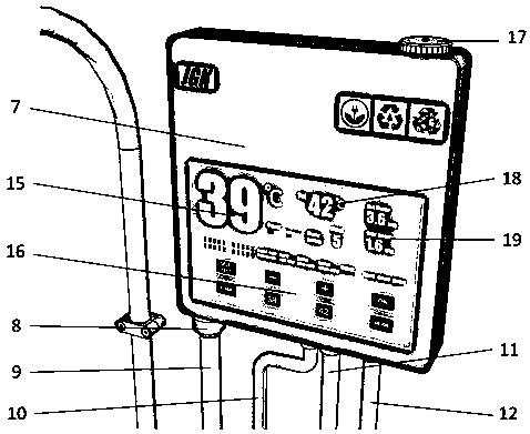 Intelligent power-saving, water-saving and environment-friendly instant water heating system