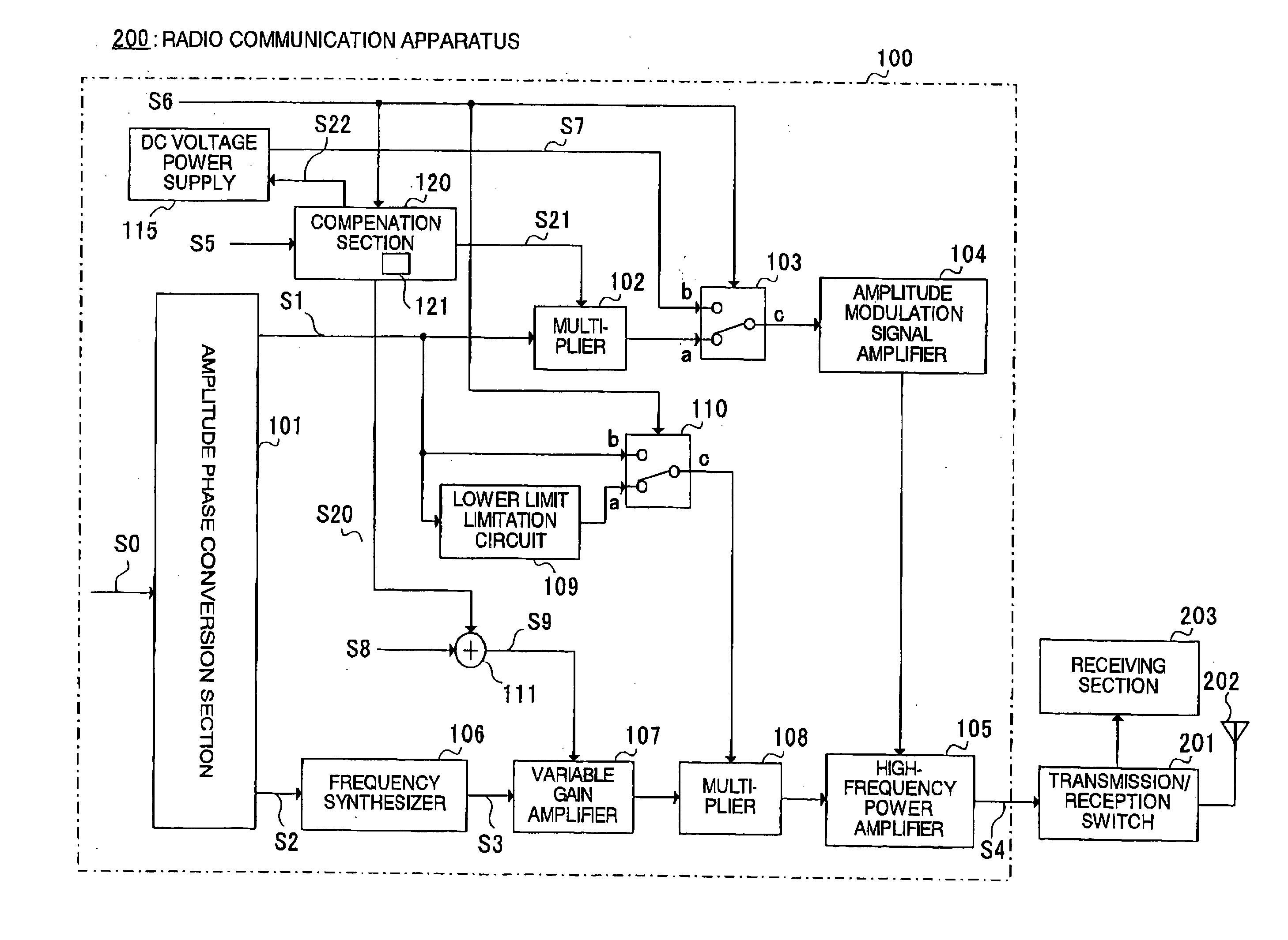 Transmitting apparatus and radio communication apparatus