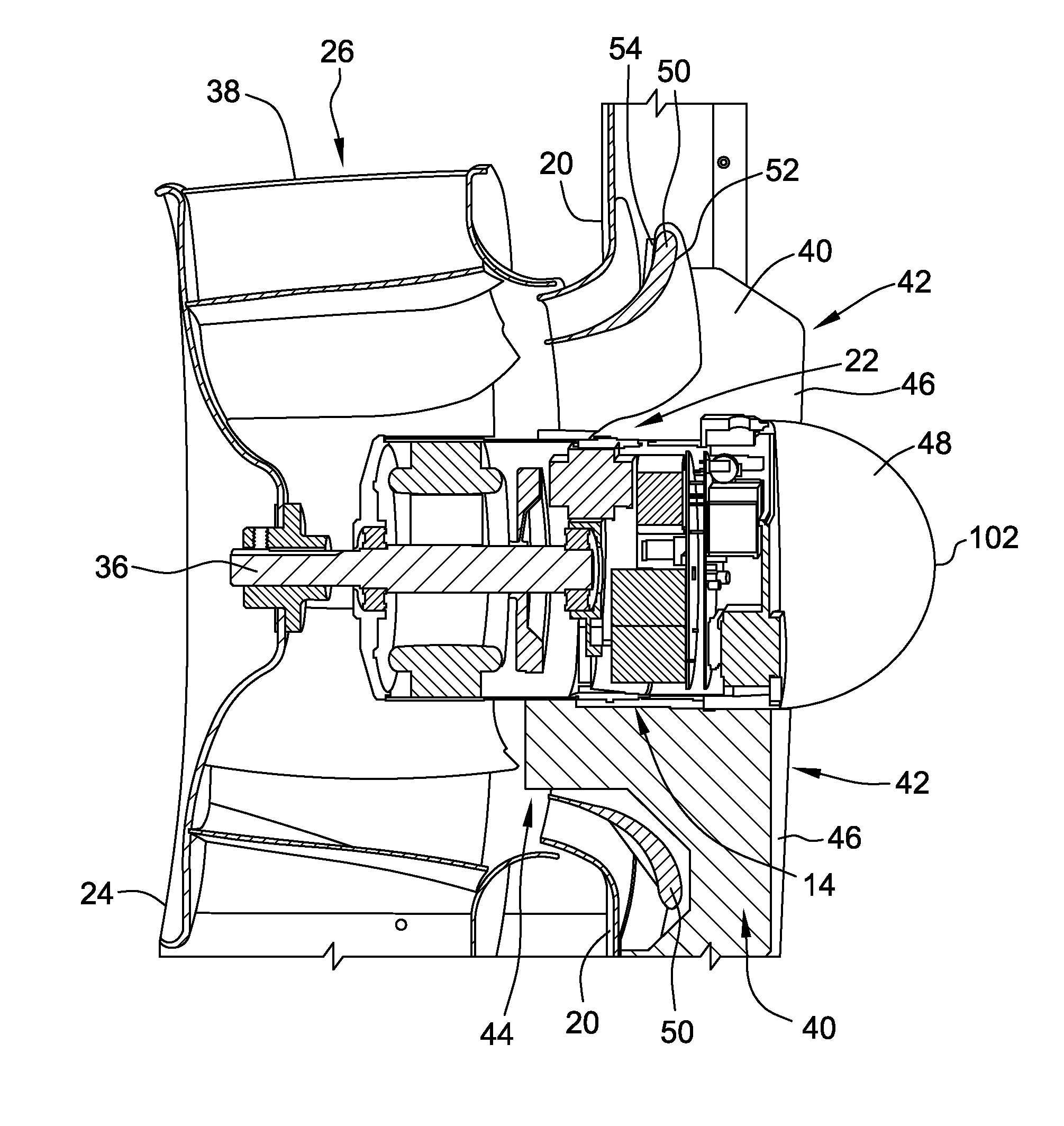 Fan and motor assembly and method of assembling