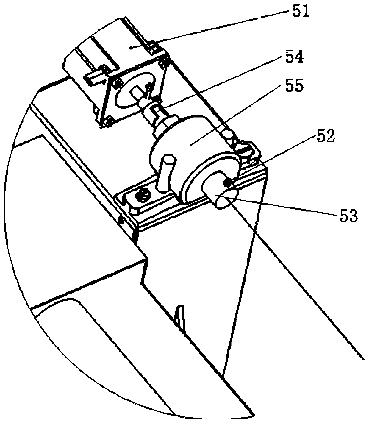 Machining device and method of leaking stoppage fiber particles