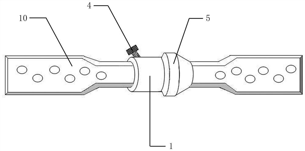 A fracture external fixator with adjustable axial pressure between bone fragments