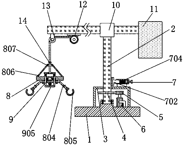 Fabricated building intelligent hoisting device