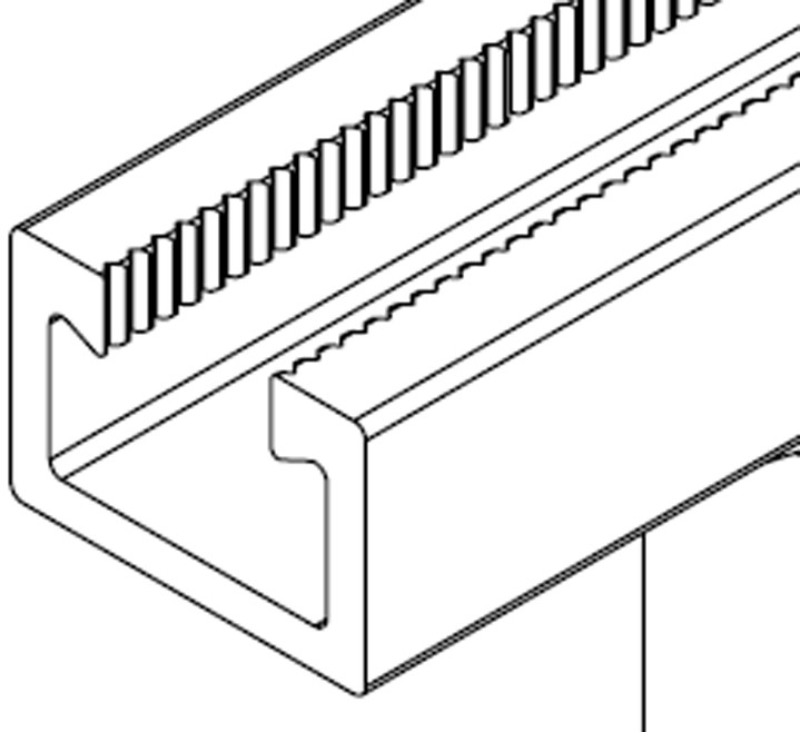 An anti-skid groove type embedded part