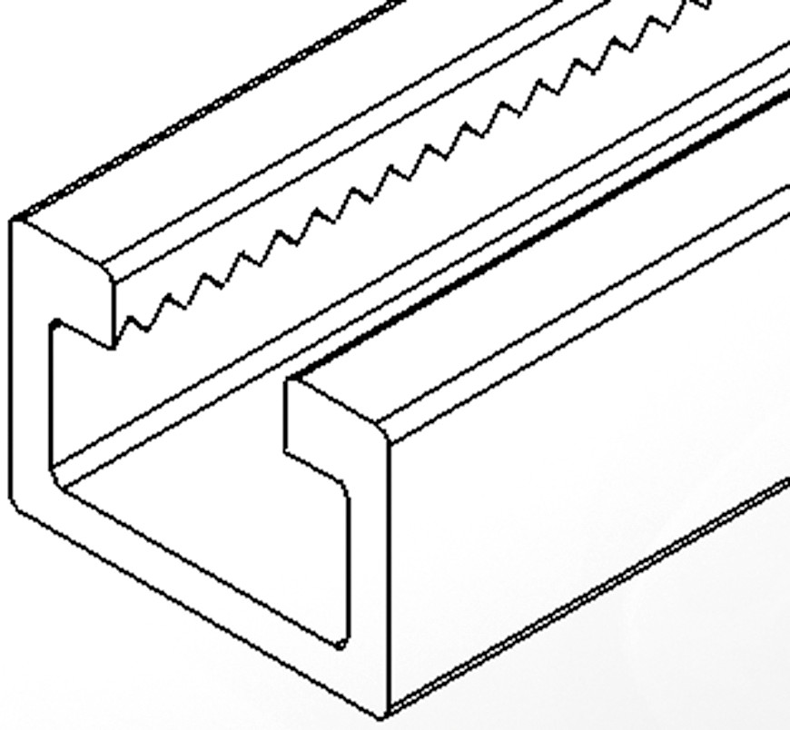 An anti-skid groove type embedded part