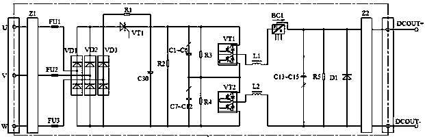 Long-distance seabed high-voltage DC power supply system