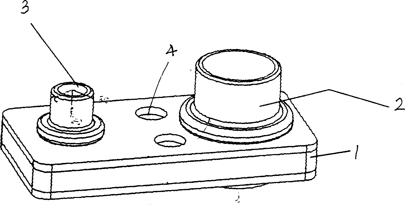 Welding free biheading pressure plate