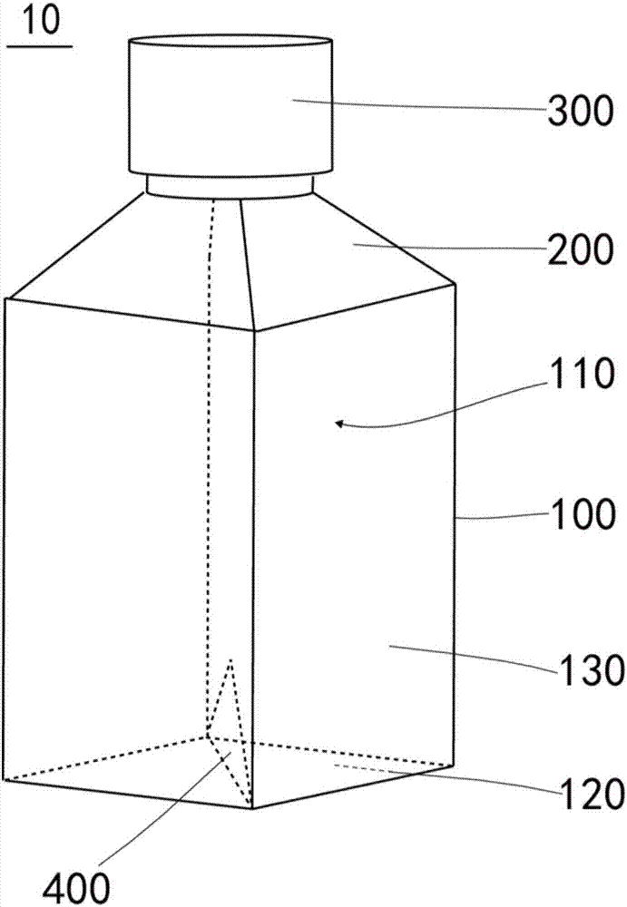 Cell culture glass bottle