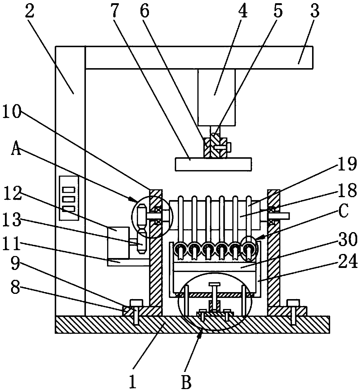 Textile raw material transmission ironing equipment