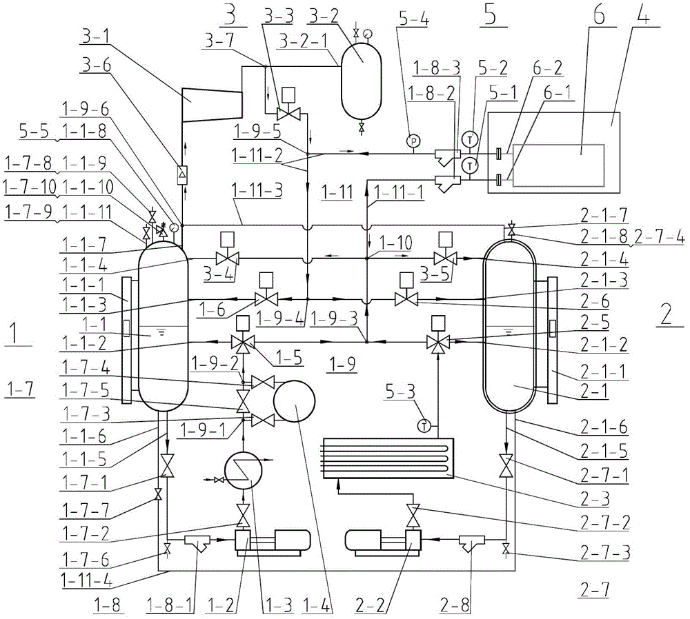 Heat exchanger thermal-cold circle fatigue experiment device