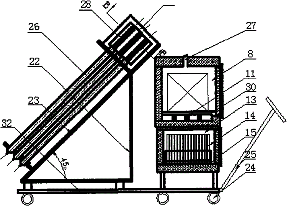 Drying method by using solar energy and device thereof