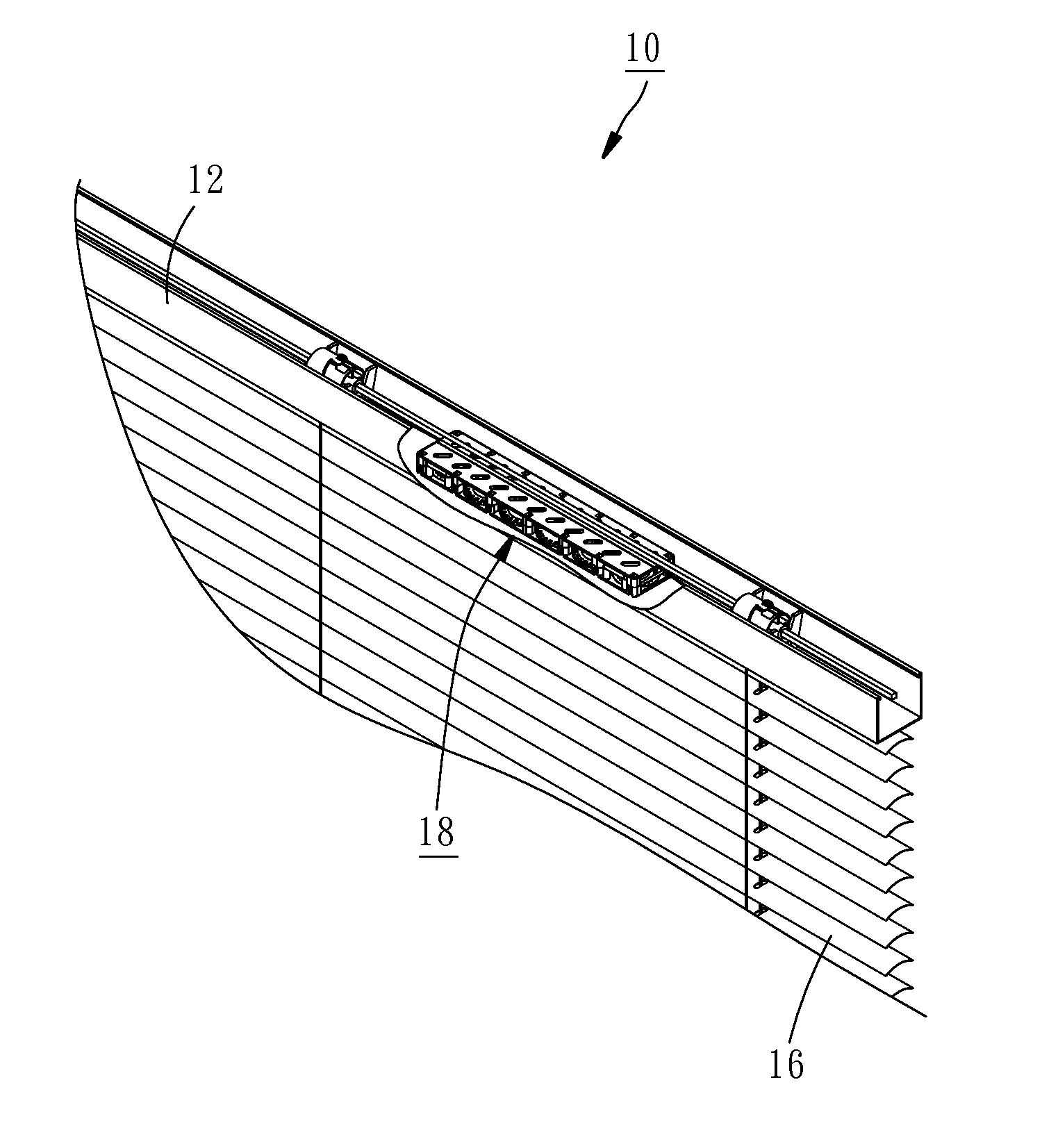 Blind body positioning mechanism for non pull cord window blind and window blind using same