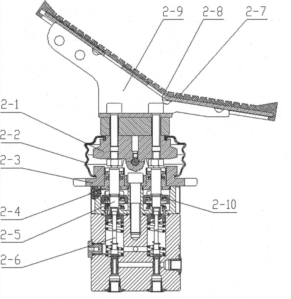 Single-pedal type foot valve
