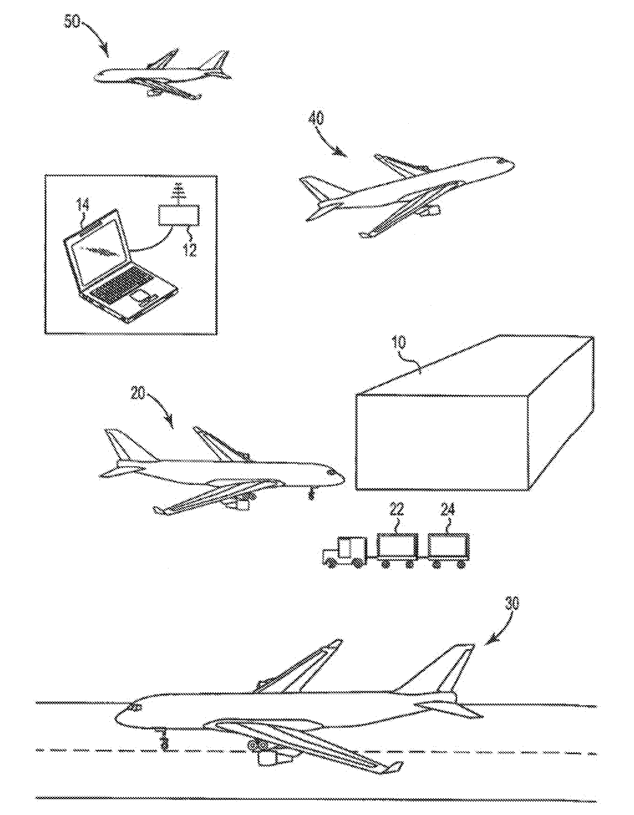 Aircraft container tracking device