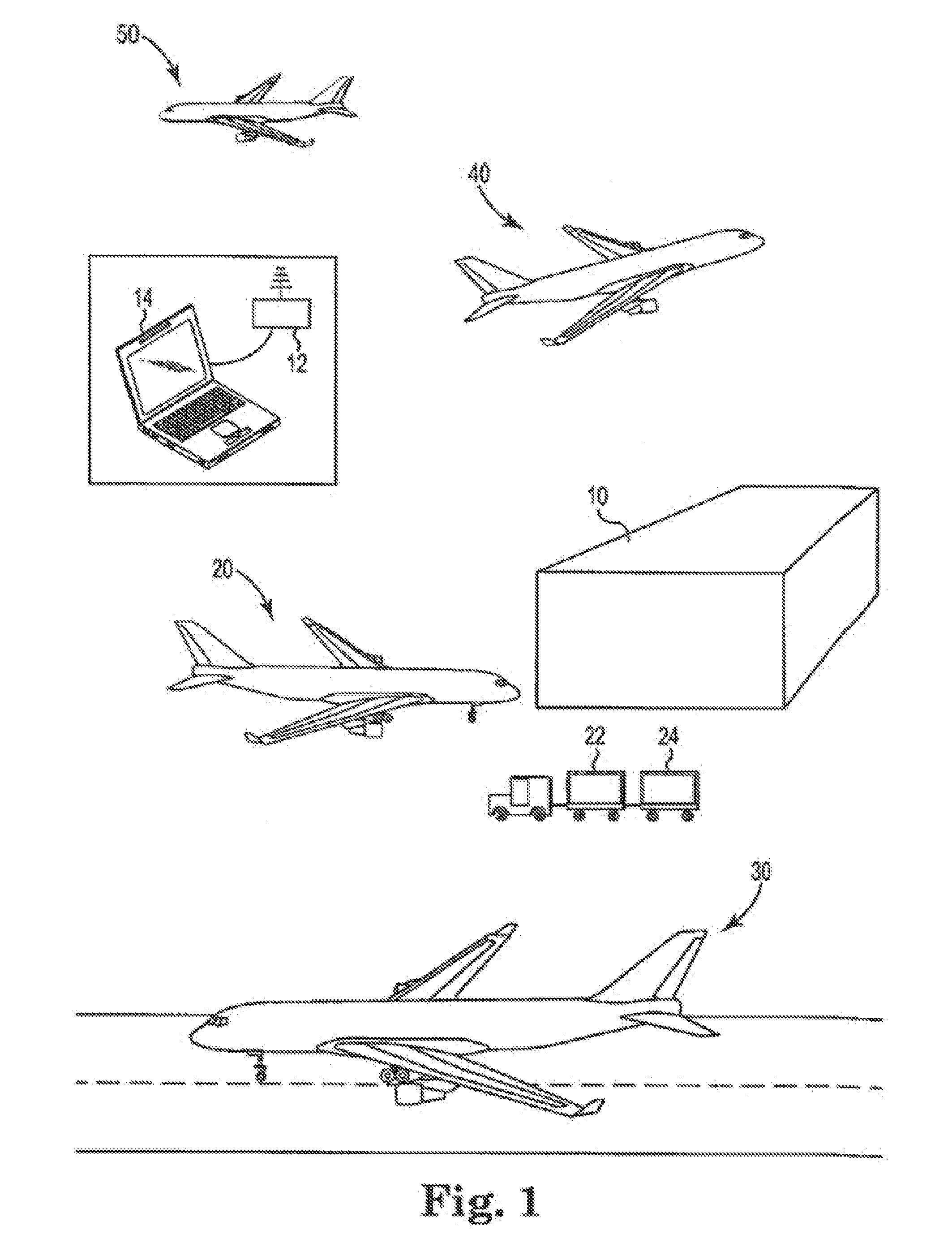 Aircraft container tracking device