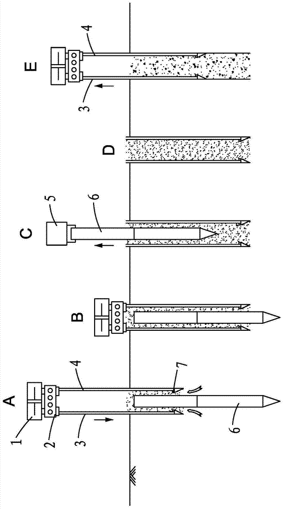 Construction method of steel casing high pressure water injection to loosen soil and pull out piles