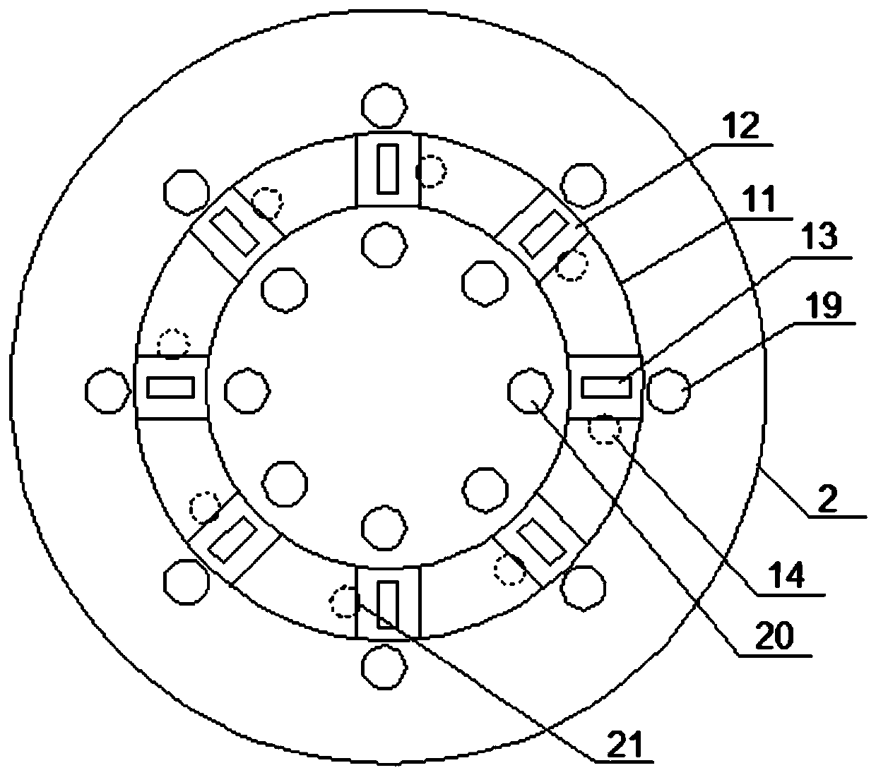 Double-sided grooving device for jade processing