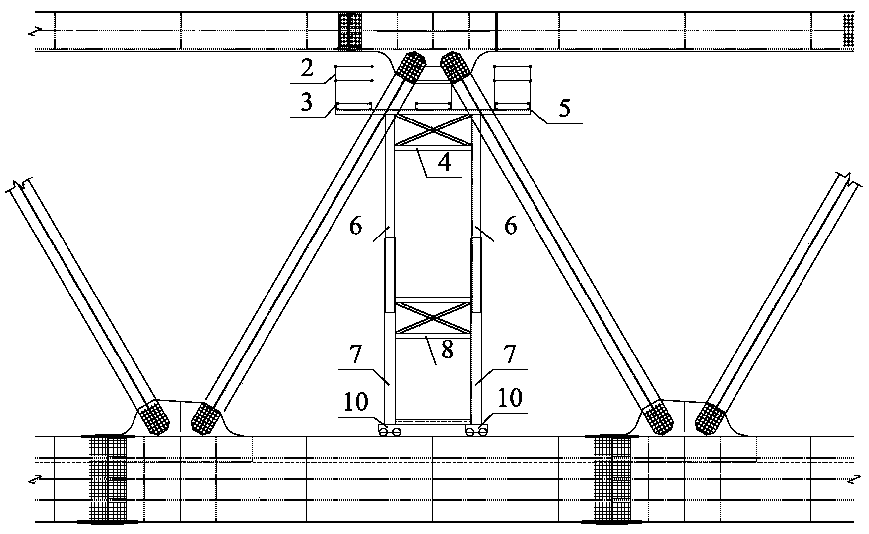 Telescopic steel truss joint splicing device
