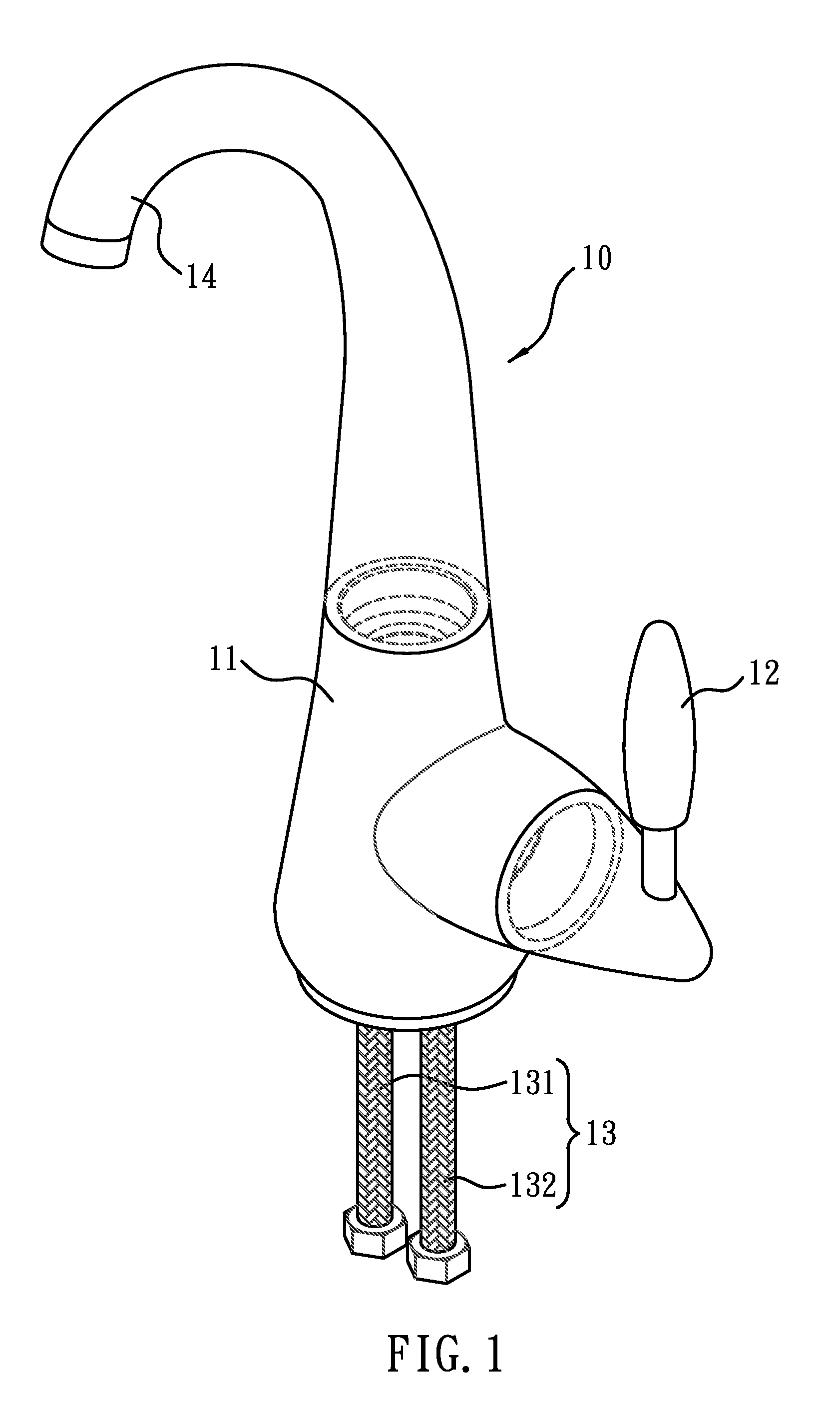 Fixing structure of a faucet and an operating method thereof