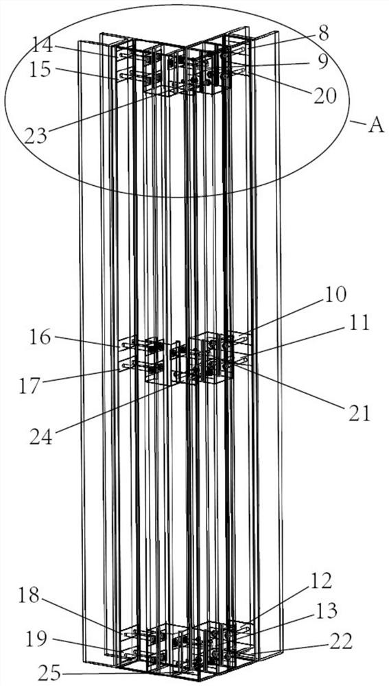 Wood-plastic recombined bamboo multi-component composite building component with buffering part and manufacturing method