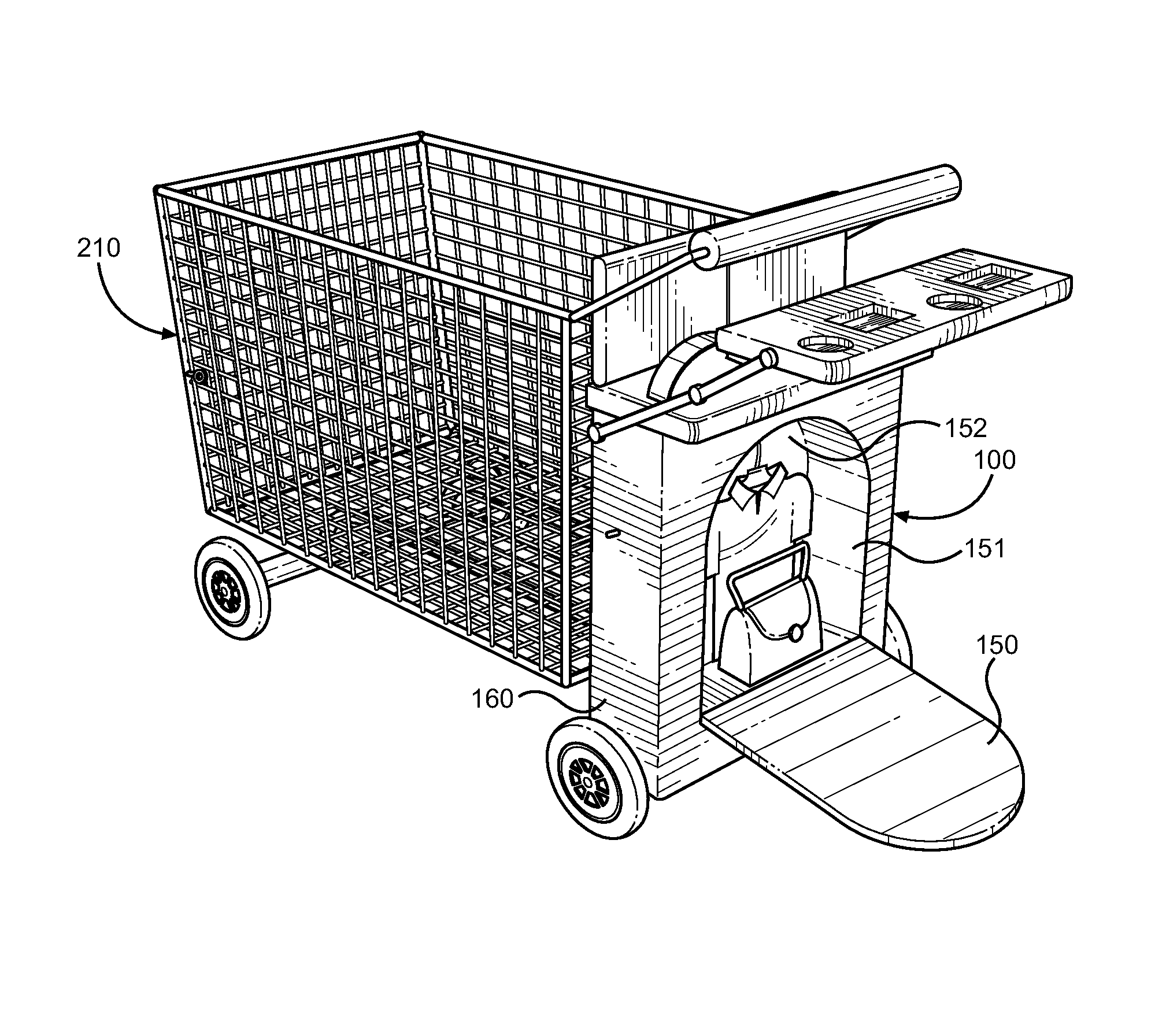 Portable shopping cart with collapsible basket and seating for multiple children