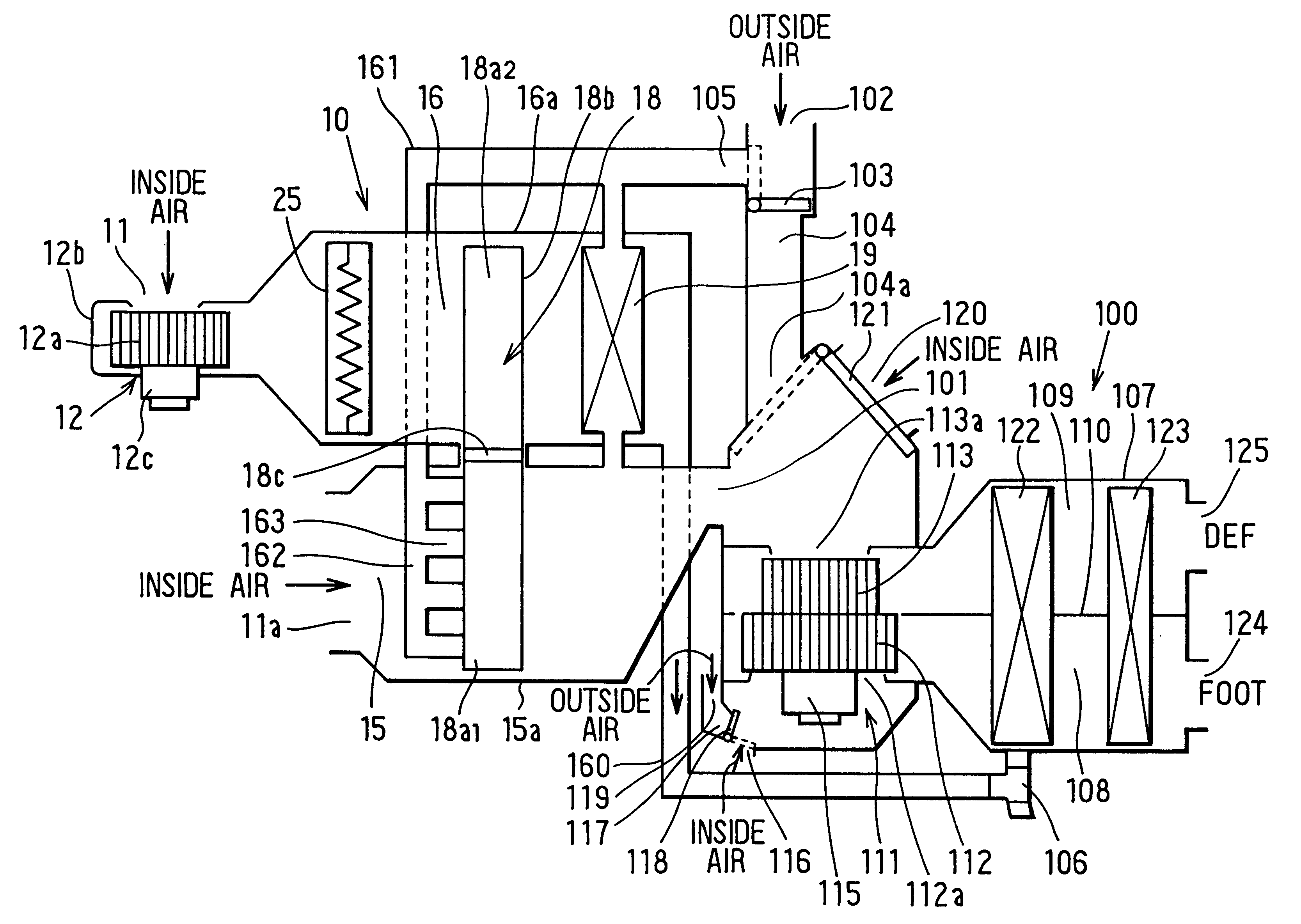 Motor vehicle dehumidifier with drying agent and drying agent regenerative control