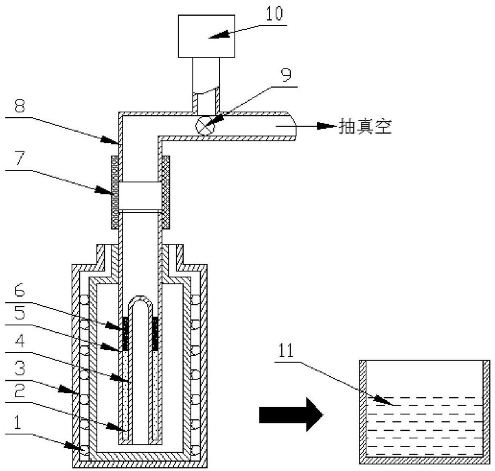 Die, device and method for producing amorphous alloy tube