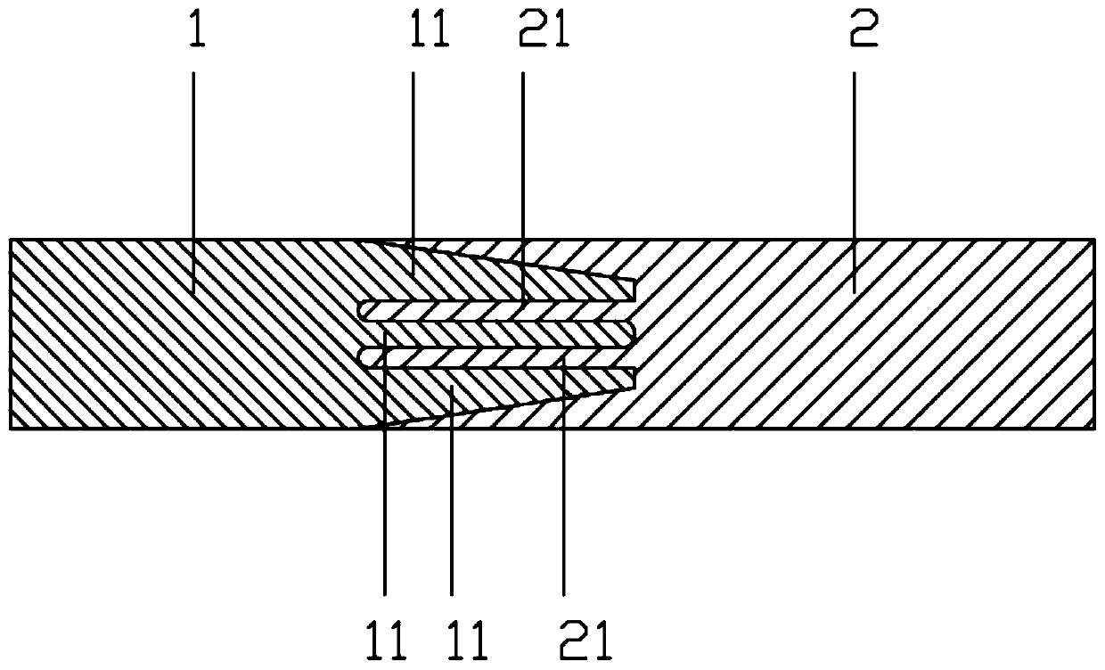 Continuous side composite copper-aluminum composite material and manufacturing method thereof