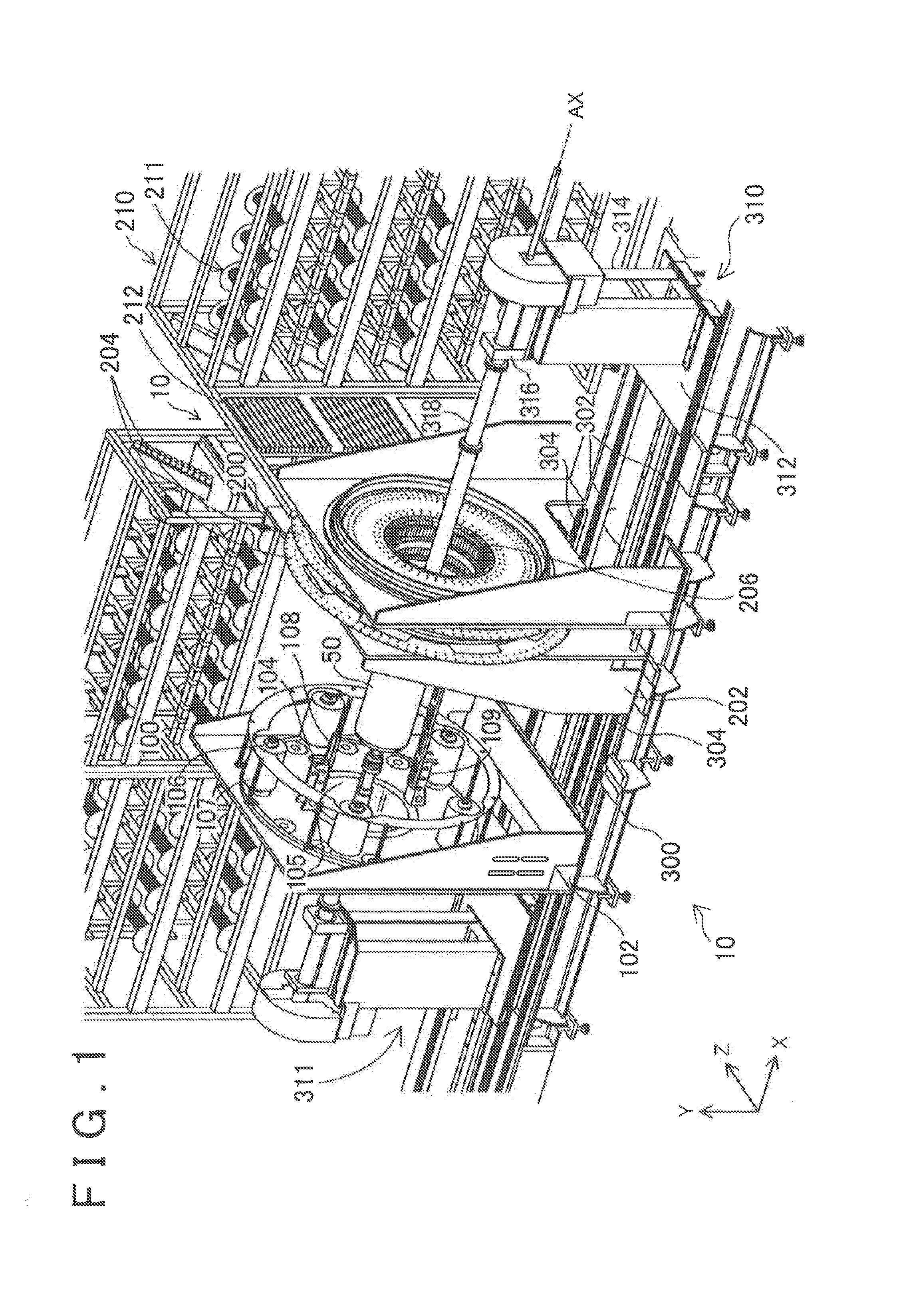 Tank manufacturing method, helical winding device, and filament winding apparatus
