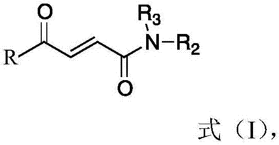 Application of 4-oxo-2-crotonamide derivative to preparation of bacteriostatic agents