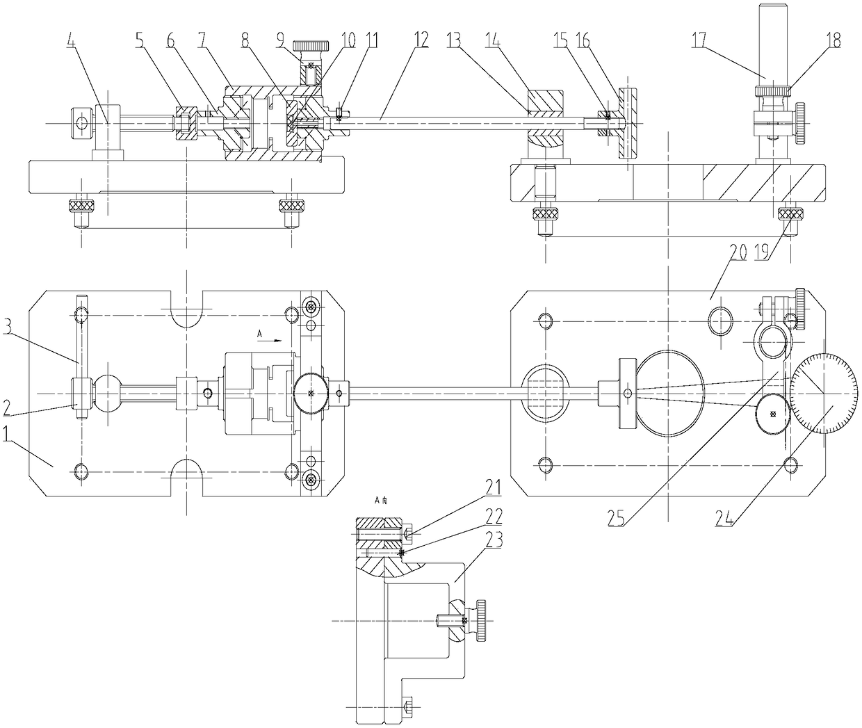 Structure for testing, adjusting and data collecting of products in closed space under normal temperature environment