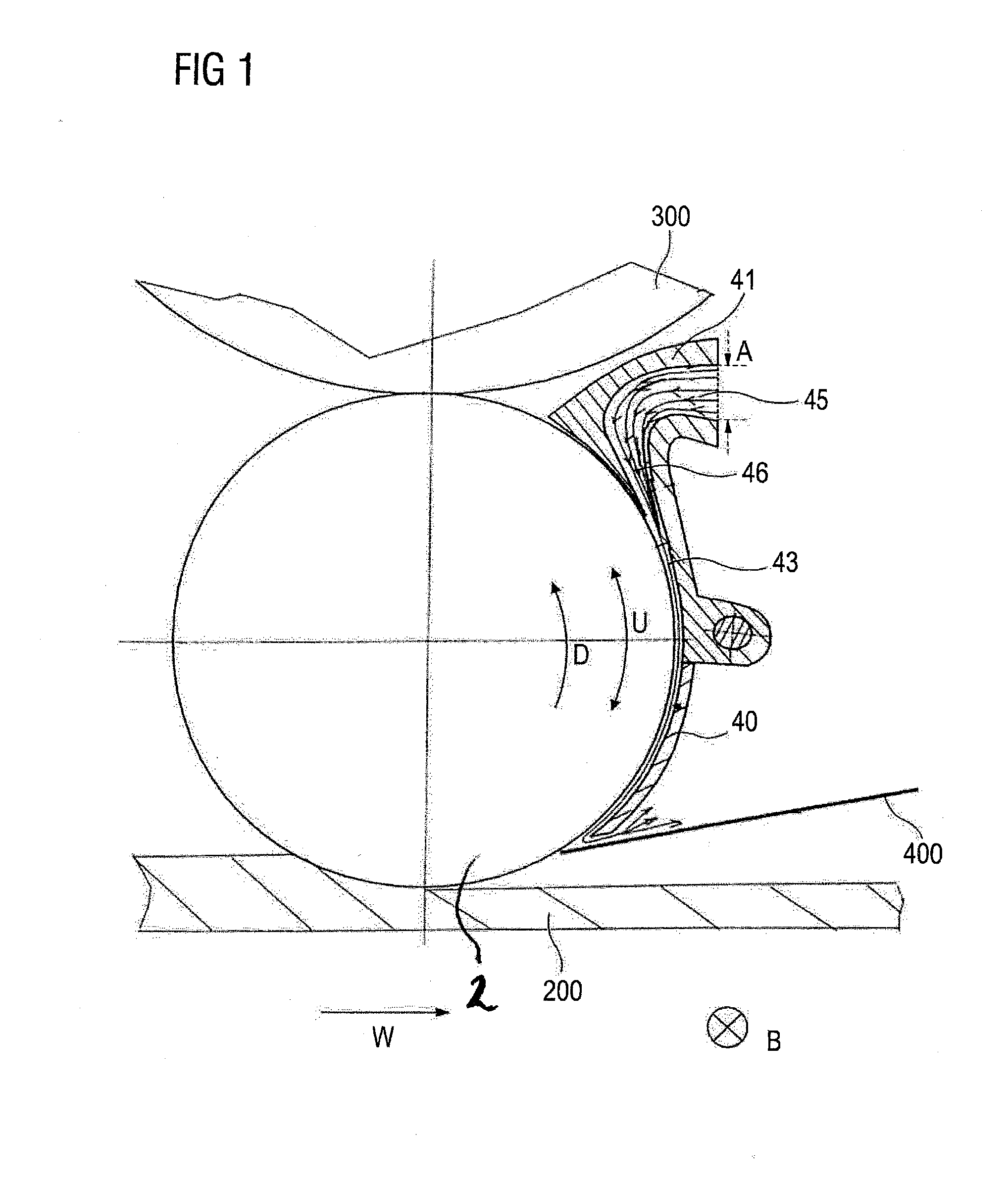 Device for Straightening a Flow for Cooling a Roll or a Metal Strip
