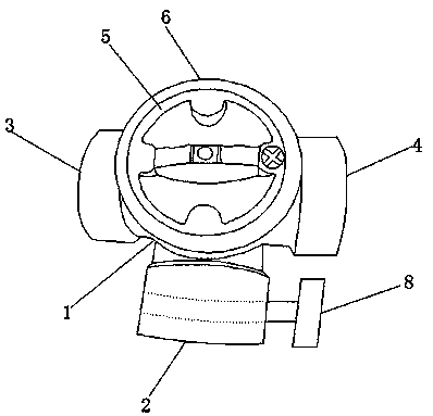 Intelligent control device for flow of three-way valve