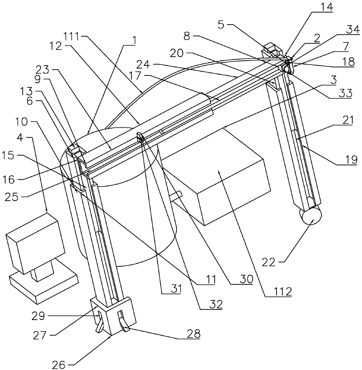 Automatic wall painting device with path guidance