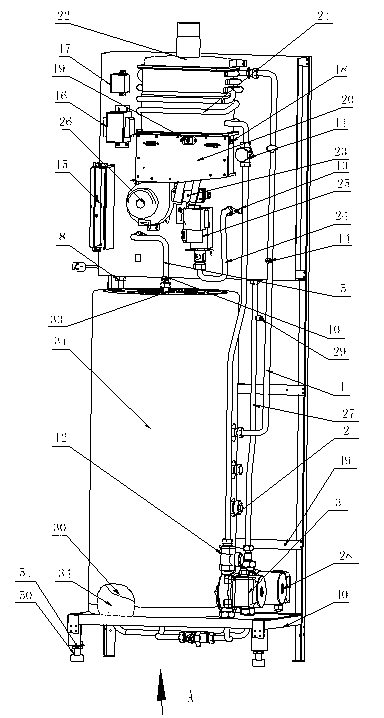 Household intelligent central hot-water system