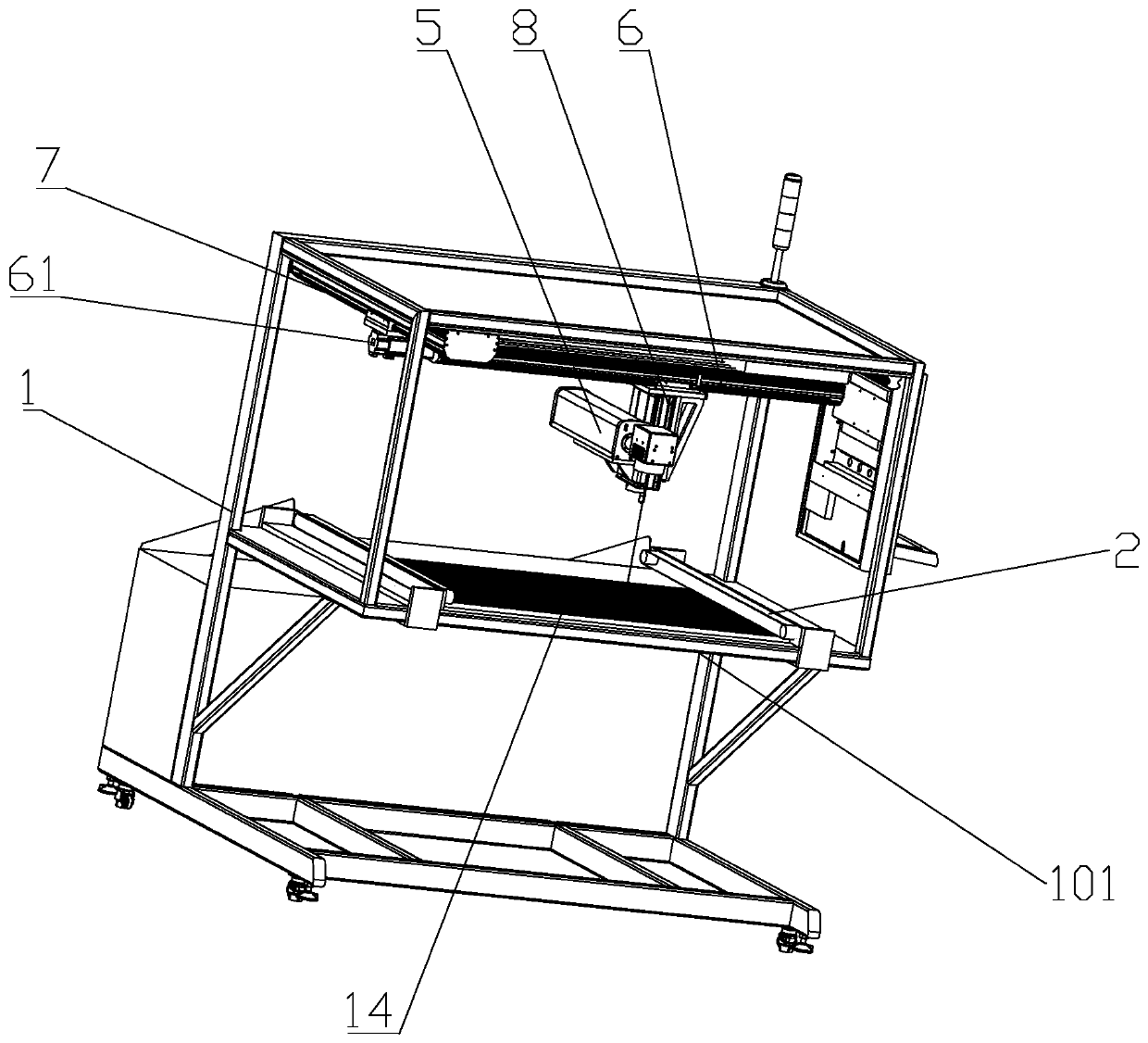 Tight-pressing turnover mechanism and straight pipe section surface scribing equipment