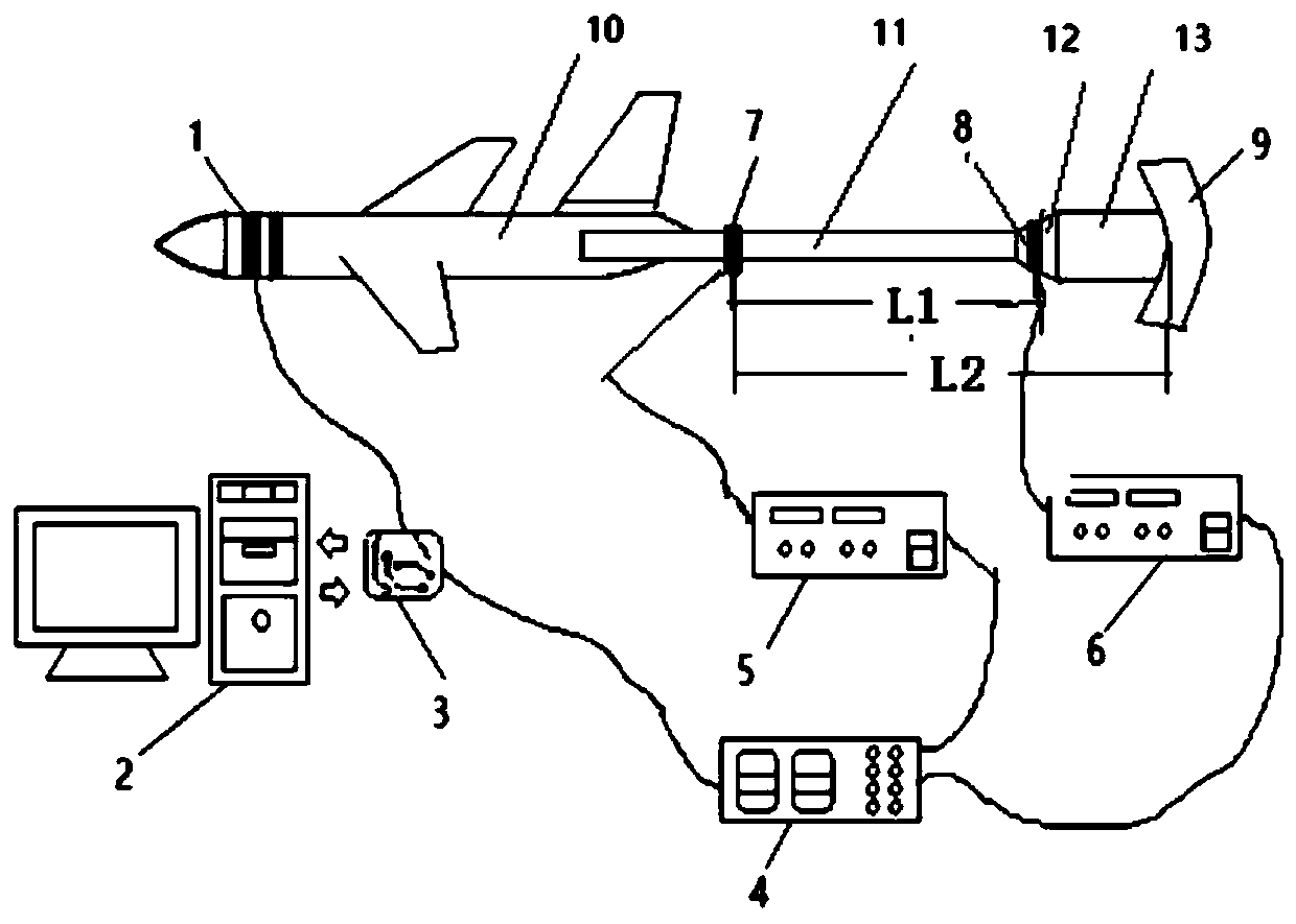 A cooperative vibration suppression method of front and rear vibration suppressors for wind tunnel struts