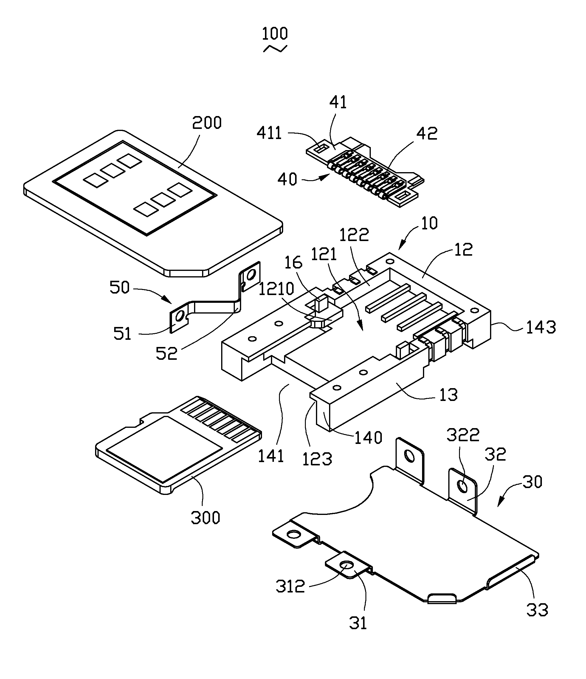 Smart card securing mechanism and electronic device using same